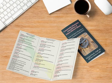 Trifold brochure outside and inside