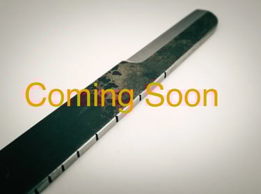 Handmade custom carbon steel knife blade with patina finish 