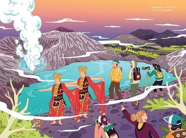 Indonesia Tourism Illustration