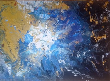Unis vers -70x50 -75 € - peinture acrylique 2024