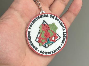 Bomberos Voluntarios de Colonia Liebig Corrientes logo 3d llavero