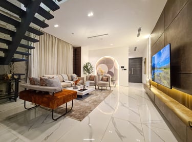 New build. Finish. Contemporary Interior Design.