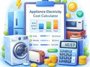 appliance electricty cost calculator