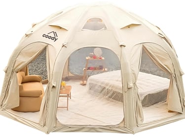 Coody | Rbm Outdoors Koala/Hub/Octopus Inflatable Tents for Camping with Stove Jack, 2/8/10 Person L