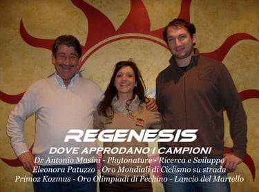 Dr Toni Masini with the Gold Medal winners E. Patuzzo e P. Kozmoz