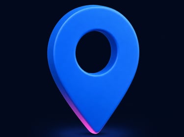 3D location pin representing Intech Heritage’s base in Dubai, UAE.