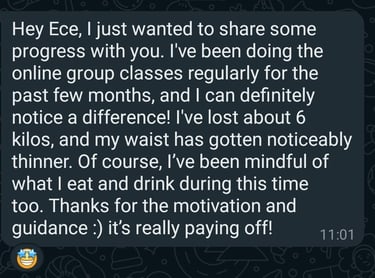 Experience from someone who recently joined my group classes!
