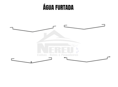 Modelos de calha água furtada