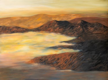peinture d'une mer de nuages sur les crêtes des Vosges