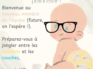 felicitations naissance collegue humour