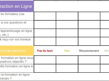 questionnaire de satisfaction formation exemple gratuit