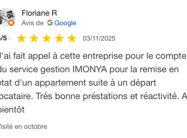 Avis google 5 étoiles clients m&m services pro nettoyage et vitres rouen 