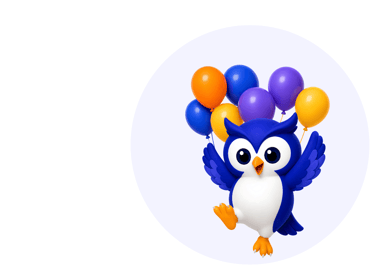 Hootline owl mascot celebrating finding a business phone number