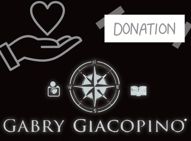 a person holding a heart in front of a sign that says,'donation for