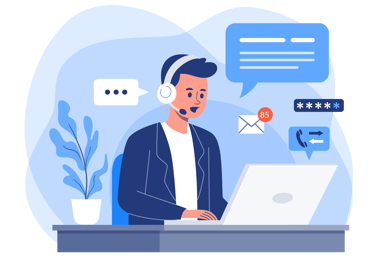 Customer Care executive cartoon
