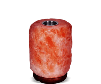 Himalayan pink salt candle holder cylindrical shape