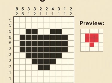 Nanogram Puzzle Heart Shape 