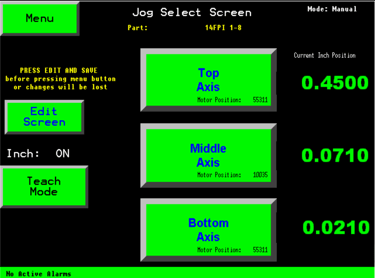 Fin Machine Teach mode