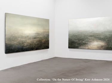 two abstract landscapes from Kerr Ashmore's new collection in progress, 'On the Nature of Being'