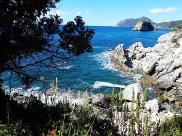 Walk to Agios Gordios Beach Corfu Villa Olivia Pentati