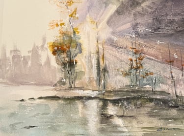 Luminiscence. Ethereal landscape with breaking light. Explore the power of light & shadow-Dianaq.art