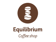 Equilibrium Coffee Shop logotype principal