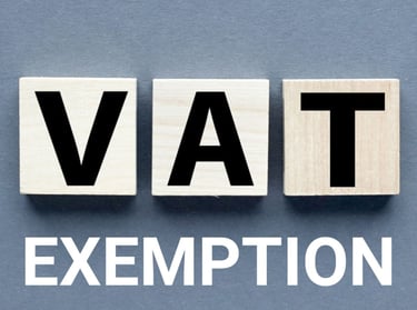VAT Exemption sign