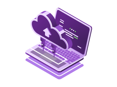 Vetor de um notebook com uma nuvem conectada a ele
