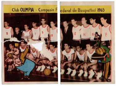 1966 Donald Figuritas Club Olimpia Basquetbol Basketball Card (Uruguay)