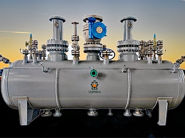 Stainless steel reactors horizontal