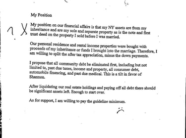 Michael Falk's 2006 Position of Falk community property