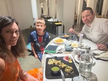 family eating in india