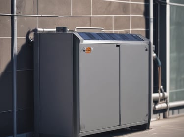 Close-up of a solar battery connected to a solar panel system.