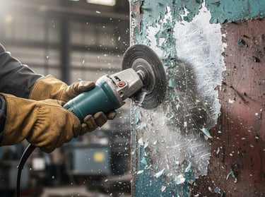 Lija mecánica para la preparación de una superficie metálica