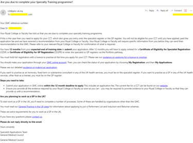 GMC CCT Application Invite