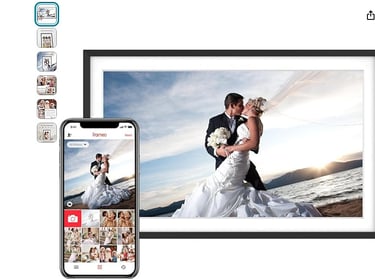 Digital picture frame, touch screen, wifi digital photo frame, share photos/vidoes