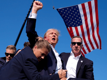 The photograph of Donald Trump taken by Associated Press photographer Evan Vucci 
