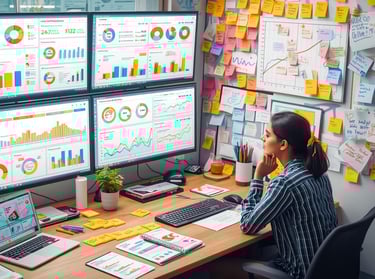 Product iteration process with user feedback, A/B testing results, and feature roadmap