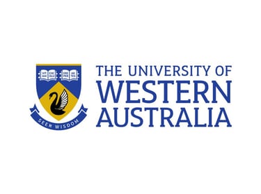 the university of western australia logo on the front of the western australia flag