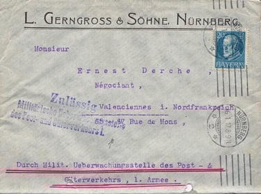 Zulässig Militaerische Ueberwachungsstelle des Post - und Gütterverkehrs 1.