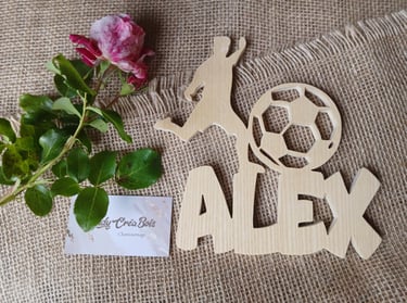 Plaque de porte artisanale prénom enfant personnalisée