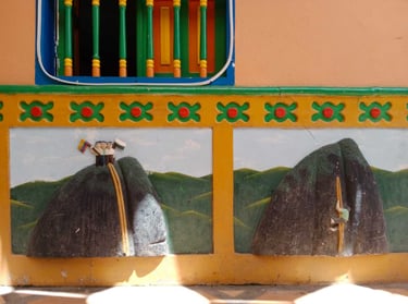 Zócalo de La Piedra, en Guatapé - Antioquia