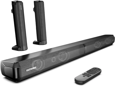 ULTIMEA 2.2ch Barras de Sonido para TV, 2 en 1 Barra de Sonido Desmontable para TV