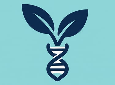ilustração de dna simulando vaso de planta