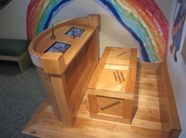 Children's Friend "Noah's Art" Exhibit—"Art Station" Post-Built Photograph