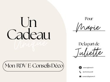 CARTE CADEAU - KG HOME- MON COACHING DECO EN VISIO