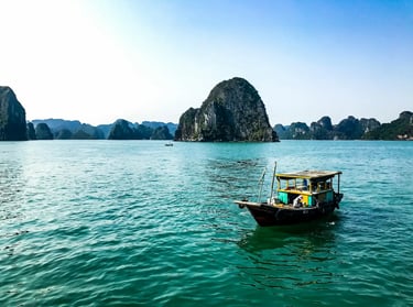 Fishing boat in Halong Bay