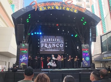 Spectators watching a Cinco De Mayo performance in Las Vegas.
