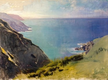 De zee, in acryl of olieverf