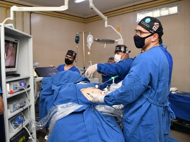 Fazendo cirurgia de refluxo